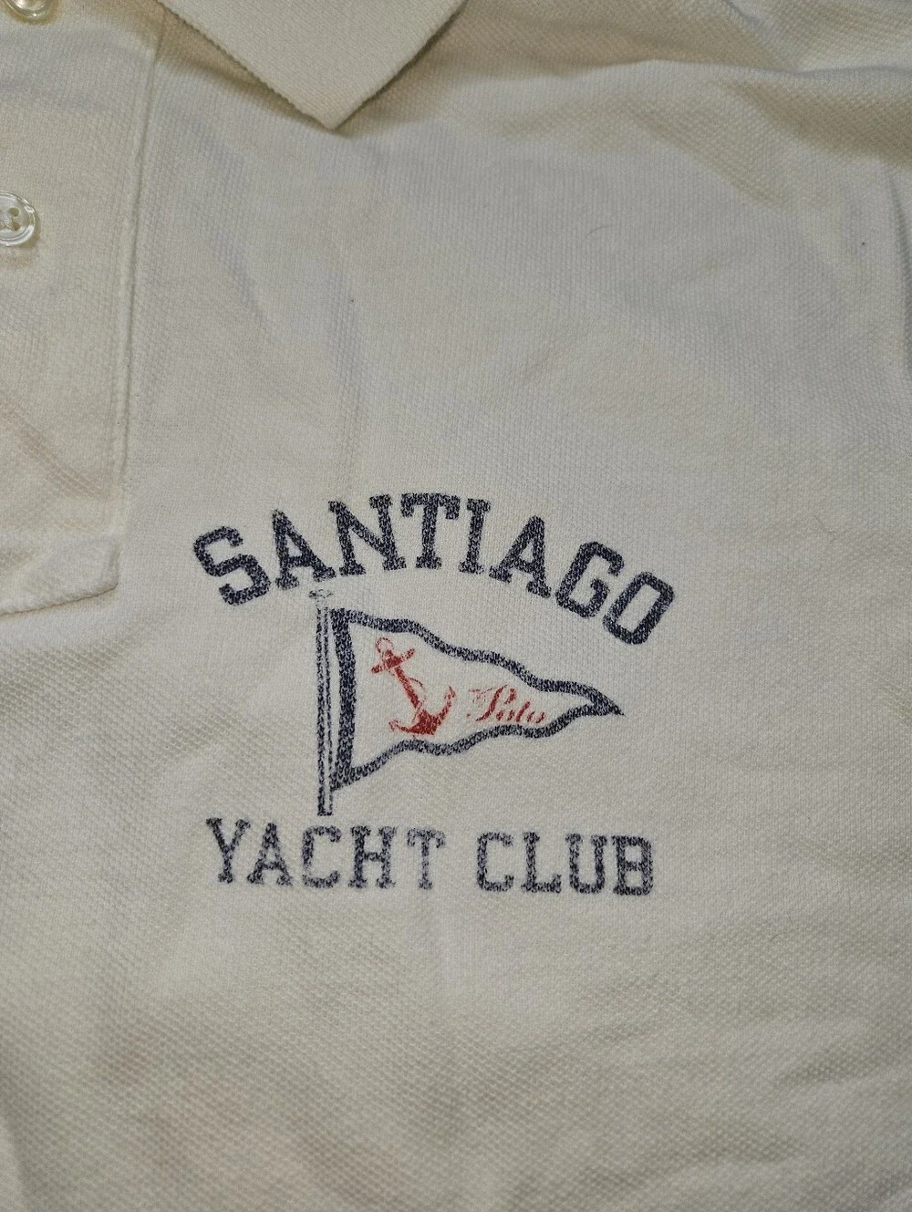 Polo Ralph Lauren Classic Fit Nautical Mesh Polo Shirt Med Santiago Yacht Club